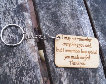 Personalised wooden keyring, Your message engraved here, wood keyring, bespoke keyring, secret santa gift idea