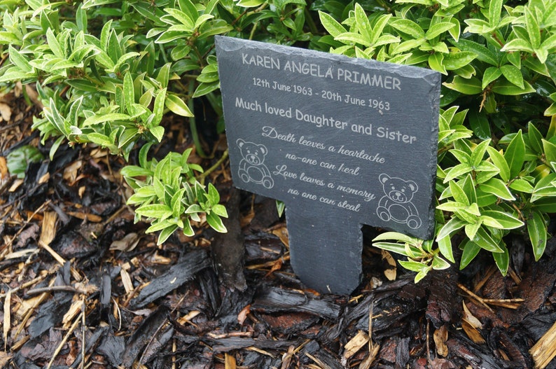 personalised memorial plaque, grave stone, grave marker, memorial gift, in loving memory, image 1