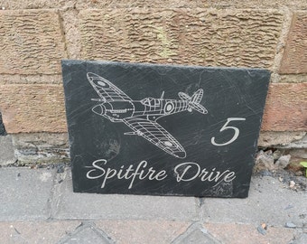 Slate house sign, spit fire, tree house sign, personalised house sign,dads shed sign, house number plaque, house name, house plaque