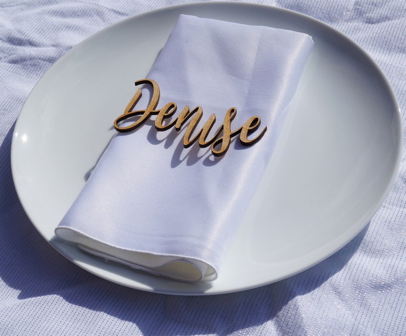 Wooden Name Place Setting Wooden Wedding Place Name Wedding Etsy UK
