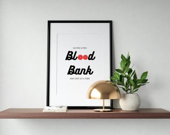 Digitaldruck - Sofort Download - Blutbank rettet Leben - Digital Art