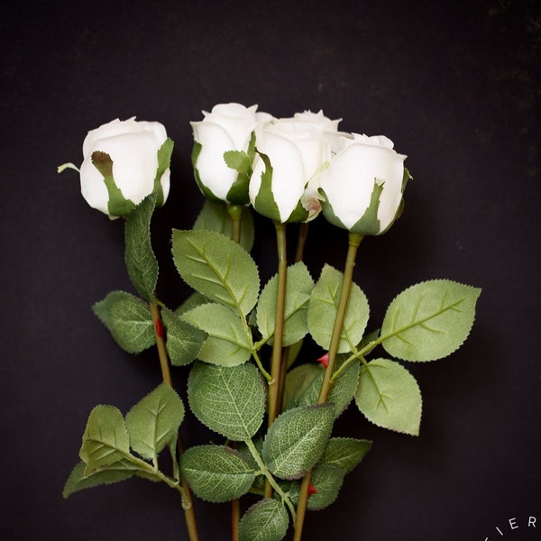 Real Touch White Roses Bulk Etsy