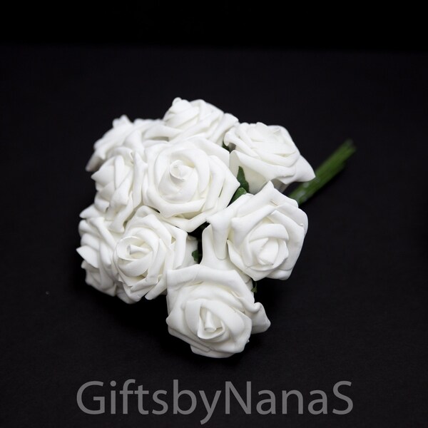 Real Touch White Roses Bulk Etsy