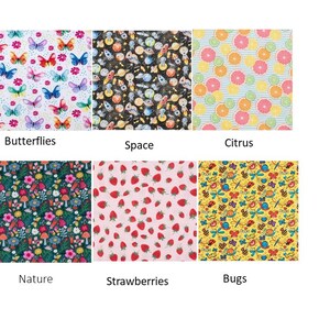 Lunchbox Napkins, PICK YOUR PRINTS, Kids Small Lunch Cotton Napkins, Set of 6 image 3