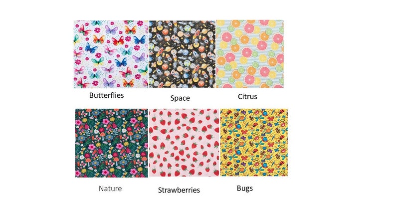 Lunchbox Napkins, PICK YOUR PRINTS, Kids Small Lunch Cotton Napkins, Set of 6 image 3