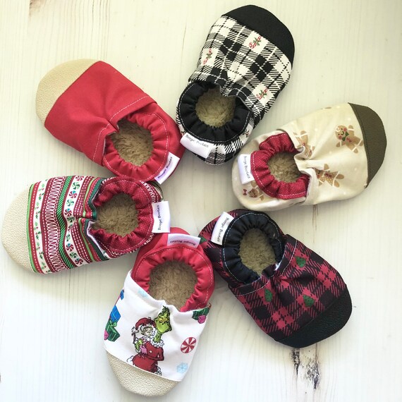 Buffalo plaid shop baby shoes