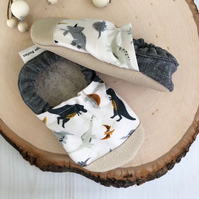 Dinosaur Baby Shoes Boy Baby Booties Soft Sole Shoes Dinosaur - Etsy