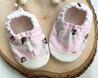 Ballerina baby shoes girl baby booties soft sole shoes vegan nonslip baby shoes baby shower gift pink ballet shoes tiny dancer