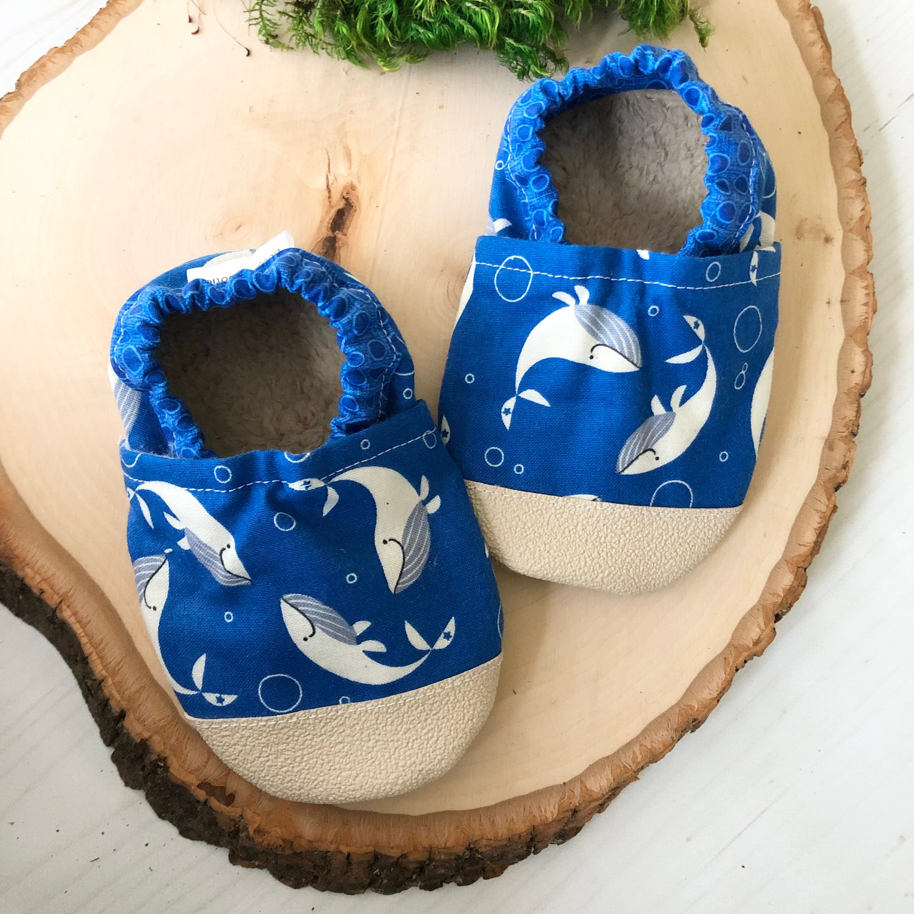 Whale Baby Shoes Boy Baby Booties Soft Sole Shoes Girl Toddler