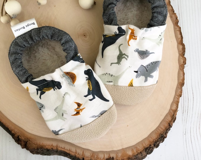 Dinosaur Baby Shoes Boy Baby Booties Soft Sole Shoes Dinosaur Toddler ...