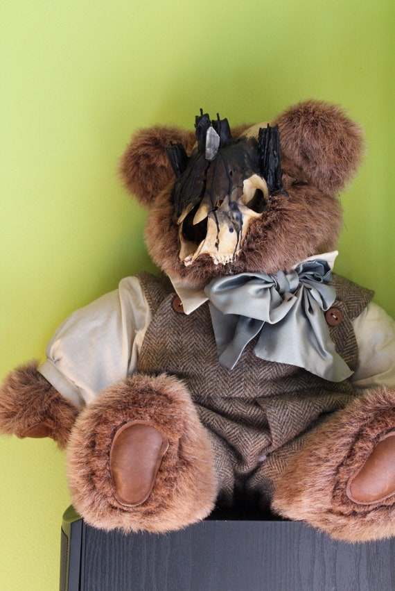 Cute And Creepy Monster Doll With Goat Skull Face For Gothic Etsy