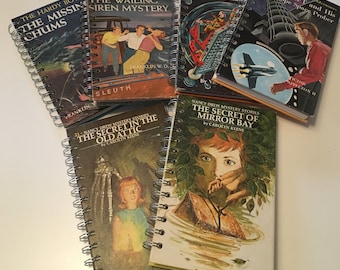 Vintage Upcycled Mystery Novel Journals - recycled, Tom Swift, Hardy Boy and Nancy Drew books