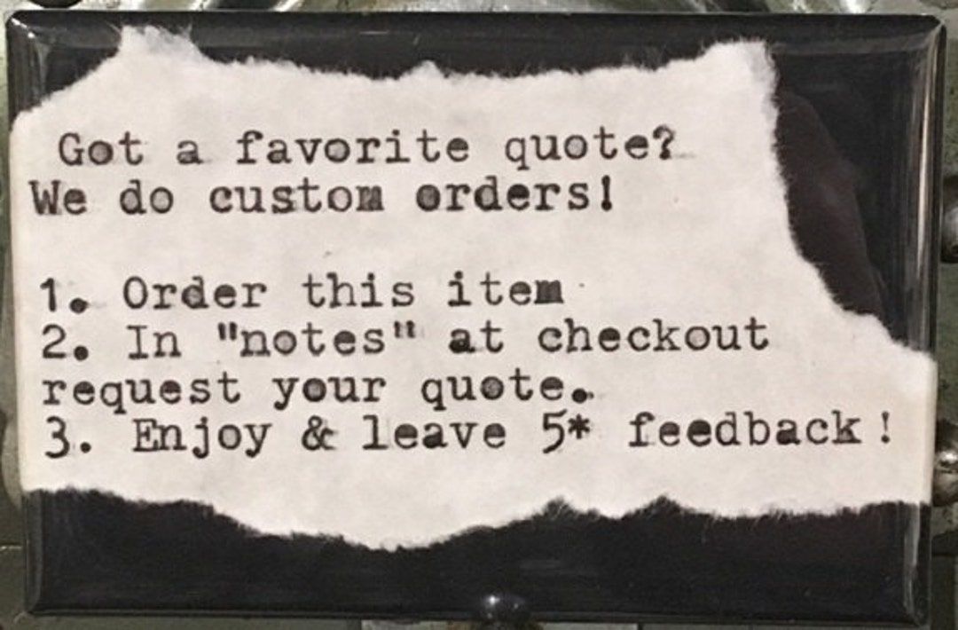 Custom Made Fridge Your Favorite Quote, Poem or Lyric Literary