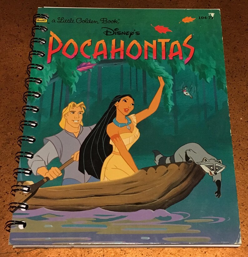 Pocahontas Journal Upcycled Little Golden Book Etsy