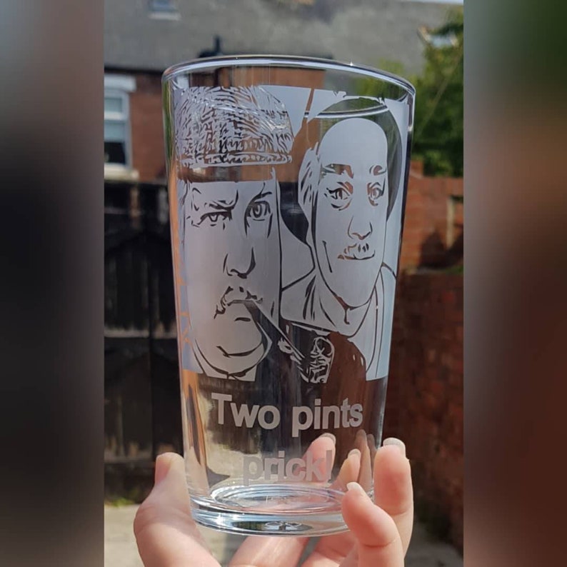 Two Pints Prick From Still Game Etched Pint Glass Jack and Etsy UK