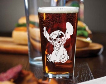 Stitch from Lilo and Stitch Beer Glass – Disney-Inspired Drinkware for Movie Lovers, Fun Gift for Disney Fans, Cute Christmas Present