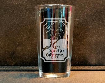 GANDALF Wizard Lord of the Rings Engraved Pint GlassJRR Tolkien Hobbit Gift 