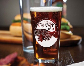 Vaso de pinta de Skyrim: Posada del Gigante Durmiente grabada, regalo para gamers