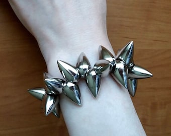 Spike Bracelet, Punk Spike Bracelet, Punk Rock Bracelet, Gothic Bracelet, Gothic Spike Jewelry, Punk Rock Bracelet, Silver Spike Jewelry