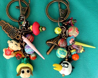 Kids Keychain, Kids Backpack Charm, Colorful Funny Keychain, Key Accessory for Kids, Cristmas Gift for Kids, Bag Charm for Children