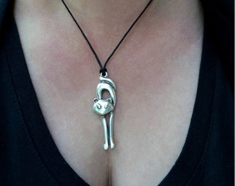 [HOLIDAYVISITOR] Bohemian Cat Face Necklace /追跡付 Villa Sorgenfrei Schmuckmanufaktur - Cat necklace. 18kt gold
