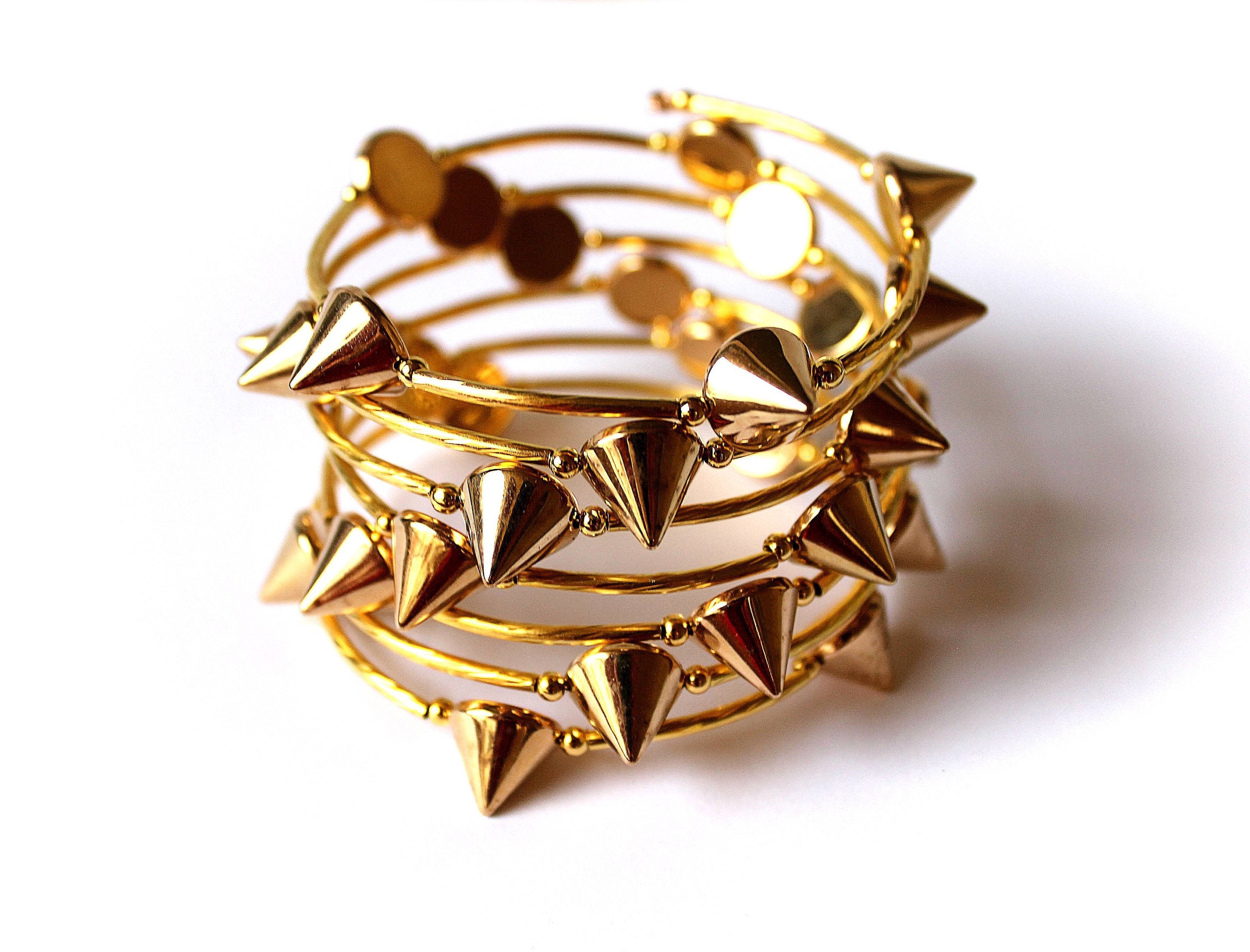 Gold spike best sale bracelet