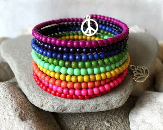 Premium Photo | Hippie bracelets on sea stones