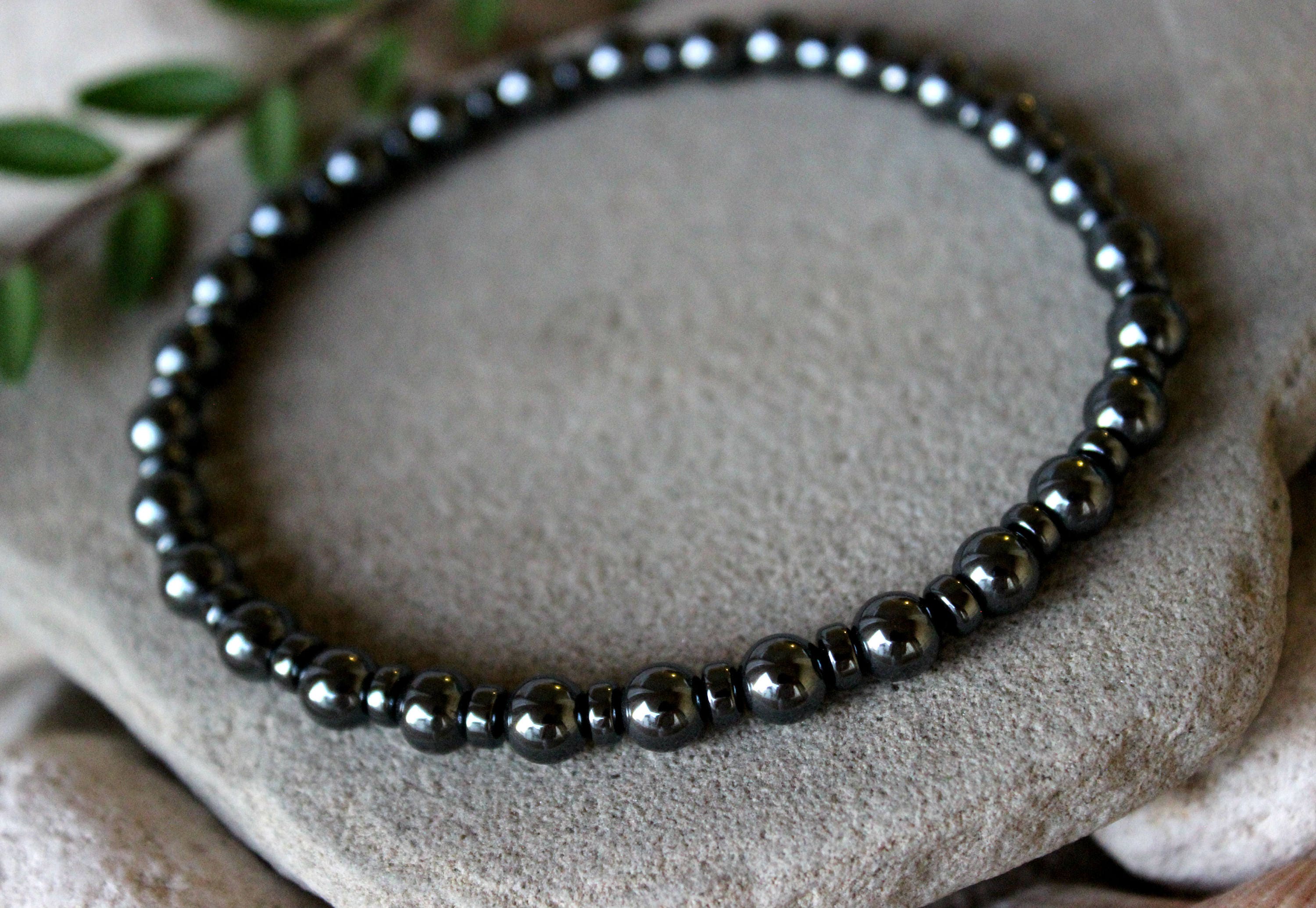 Hematite Bracelet 6mm Hematite Bracelet Hematite Wrist Mala Etsy