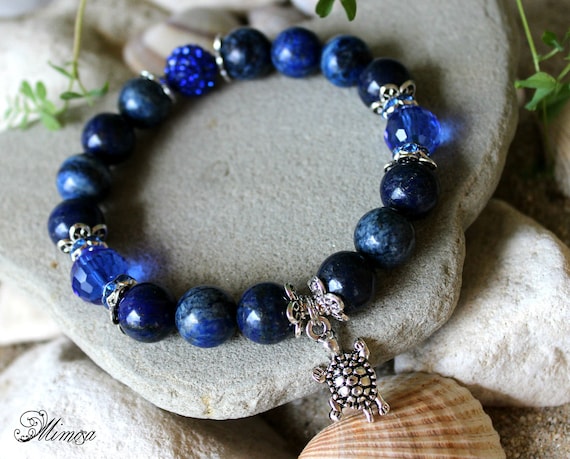 Women lapis lazuli bracelet discount