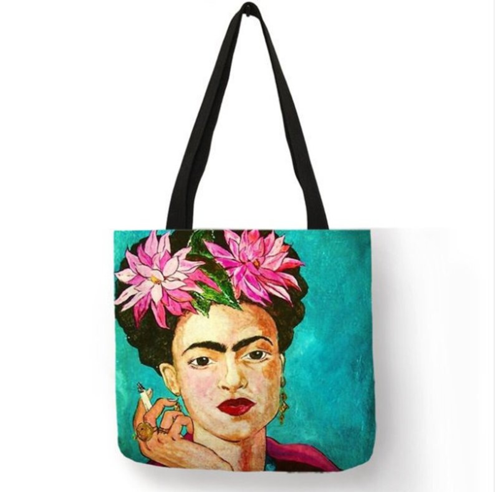 Frida Kahlo Bag Shopping Bag Reusable Tote Bag Hippie Bag Etsy