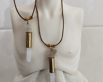 SD Bullet and gemstone necklaces