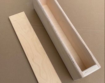 Wood soap mold tall skinny loaf with lid