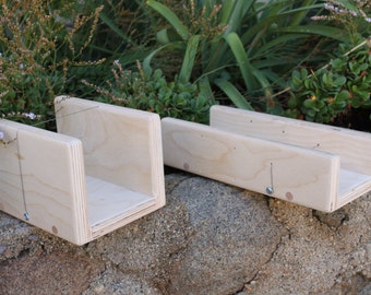 Pair of solid baltic birch soap cutters