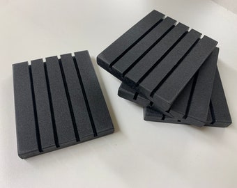 Soap dishes- set of four - HDPE material - Black