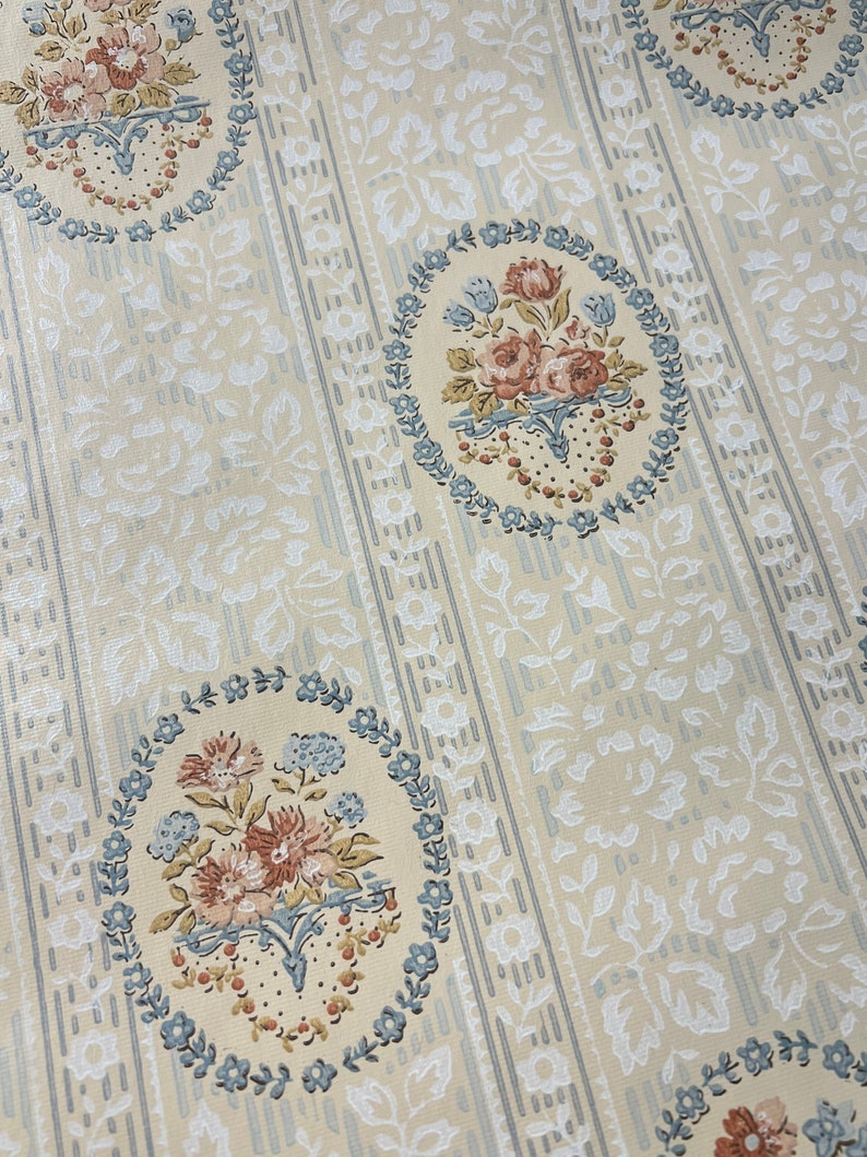 Vintage Wallpaper Floral Wallpaper Etsy