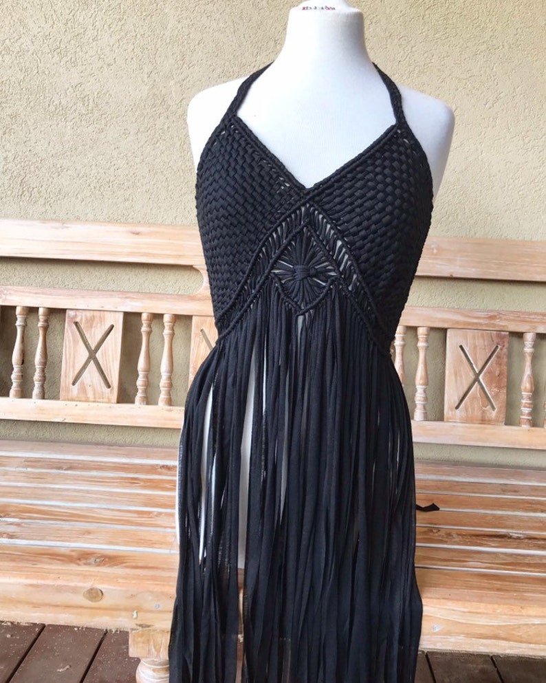 Black macrame top