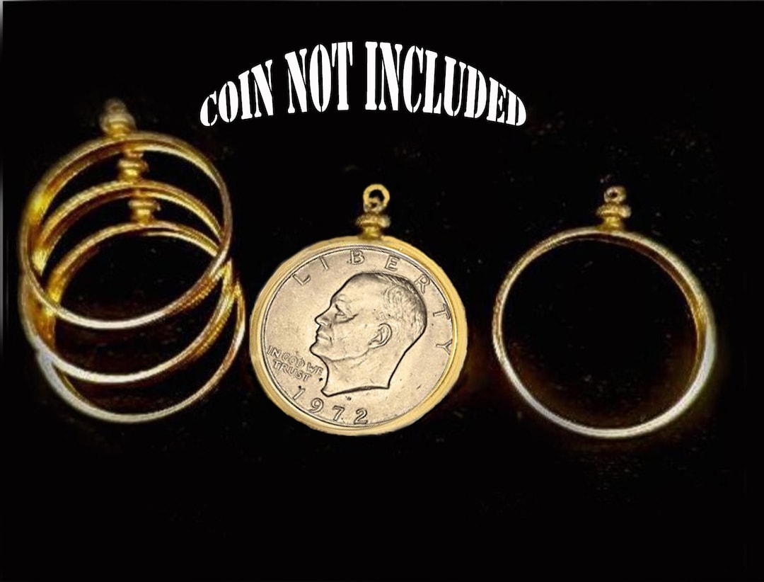 Gold Plated Coin Bezel for Large Dollar Coins - Etsy