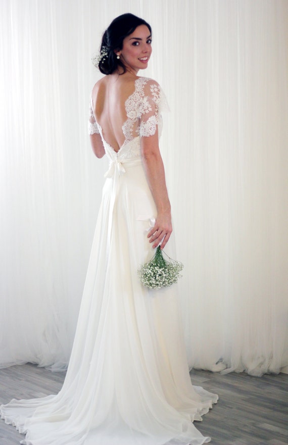 silk chiffon wedding dress