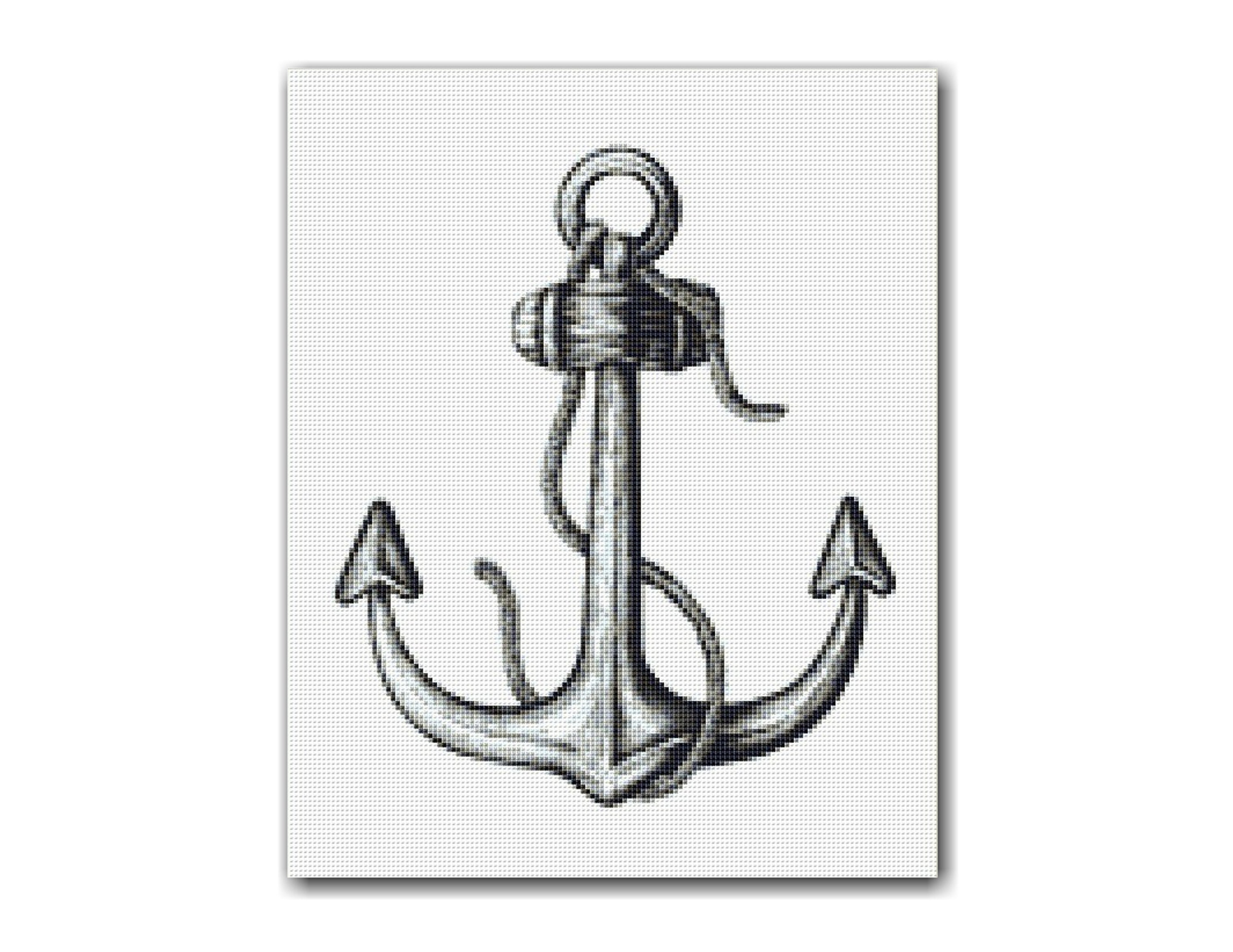 METAL SHANK ANCHOR Cross Stitch Pattern Instant Download Etsy