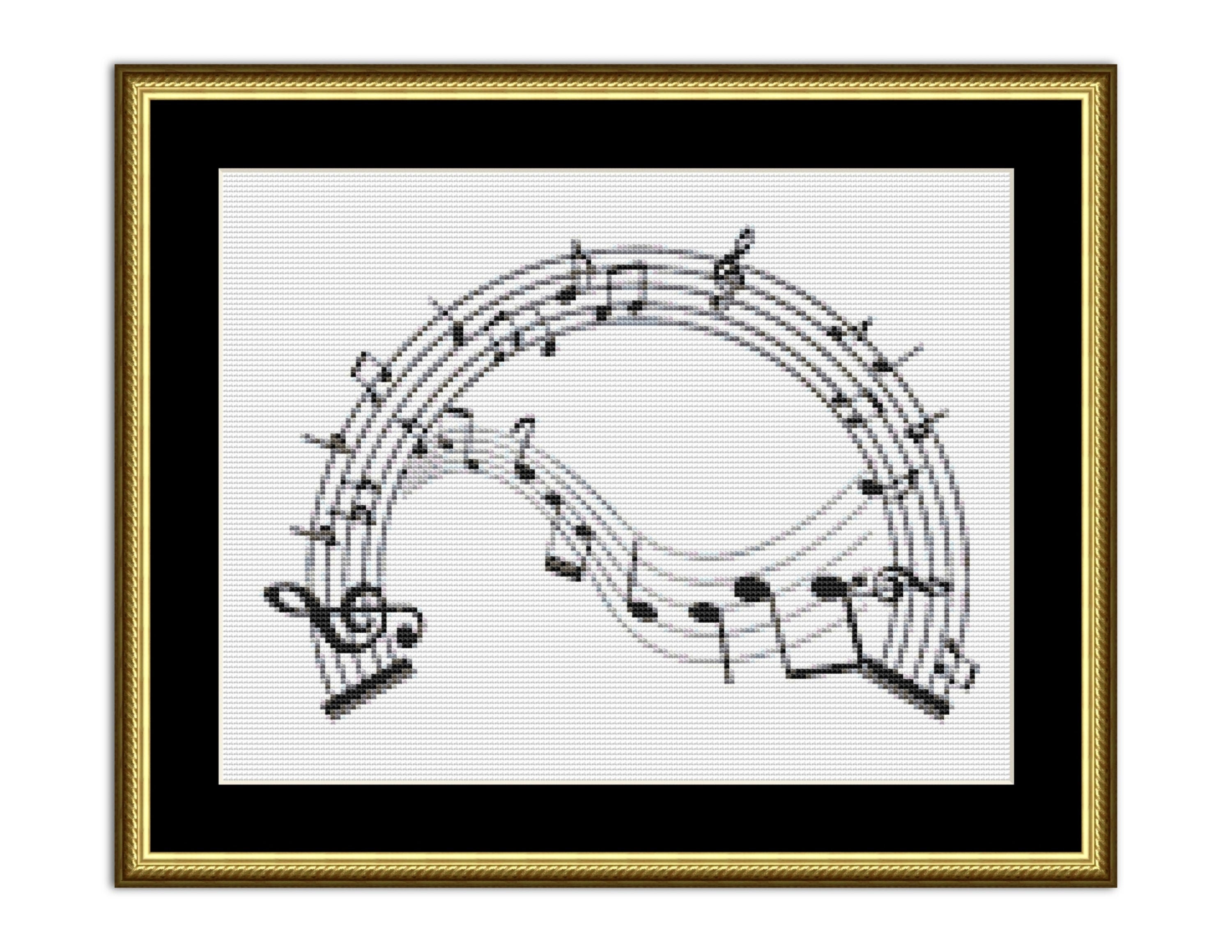 MUSICAL NOTES Cross Stitch Pattern Instant Digital Download - Etsy