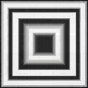 Optical Illusion Cross Stitch Pattern, Instant Download PDF, Minimalist Monochrome Geometric Chart (111)