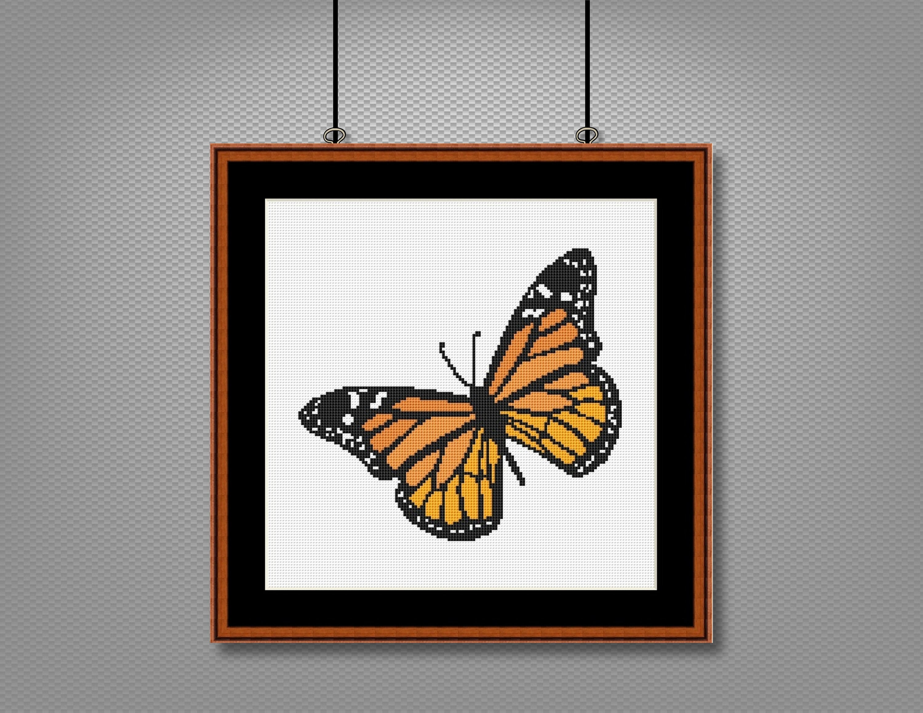 Cross Stitch Monarch Butterfly Instant Digital | Etsy
