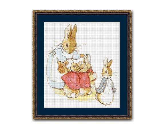 Summer Sale Peter Rabbit Family Cross Stitch Pattern Etsy