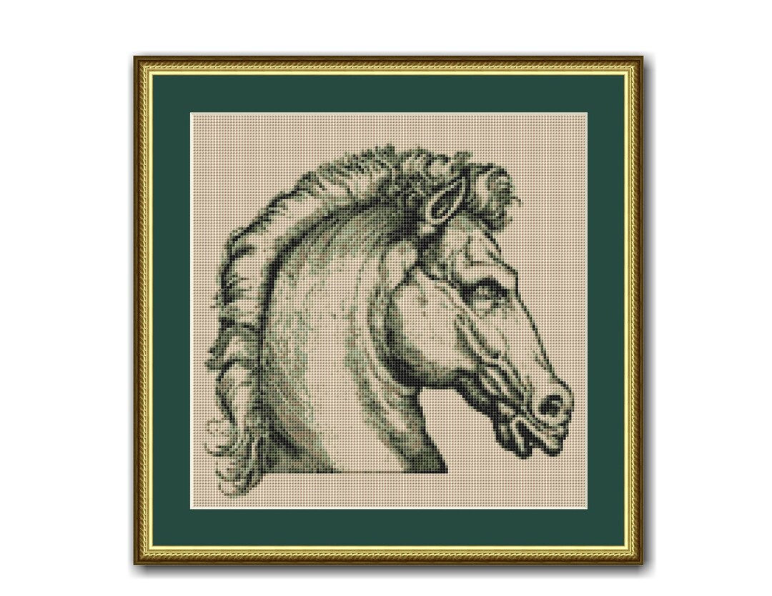 HORSE HEAD Cross Stitch Pattern Instant Download Sebald Beham Etsy
