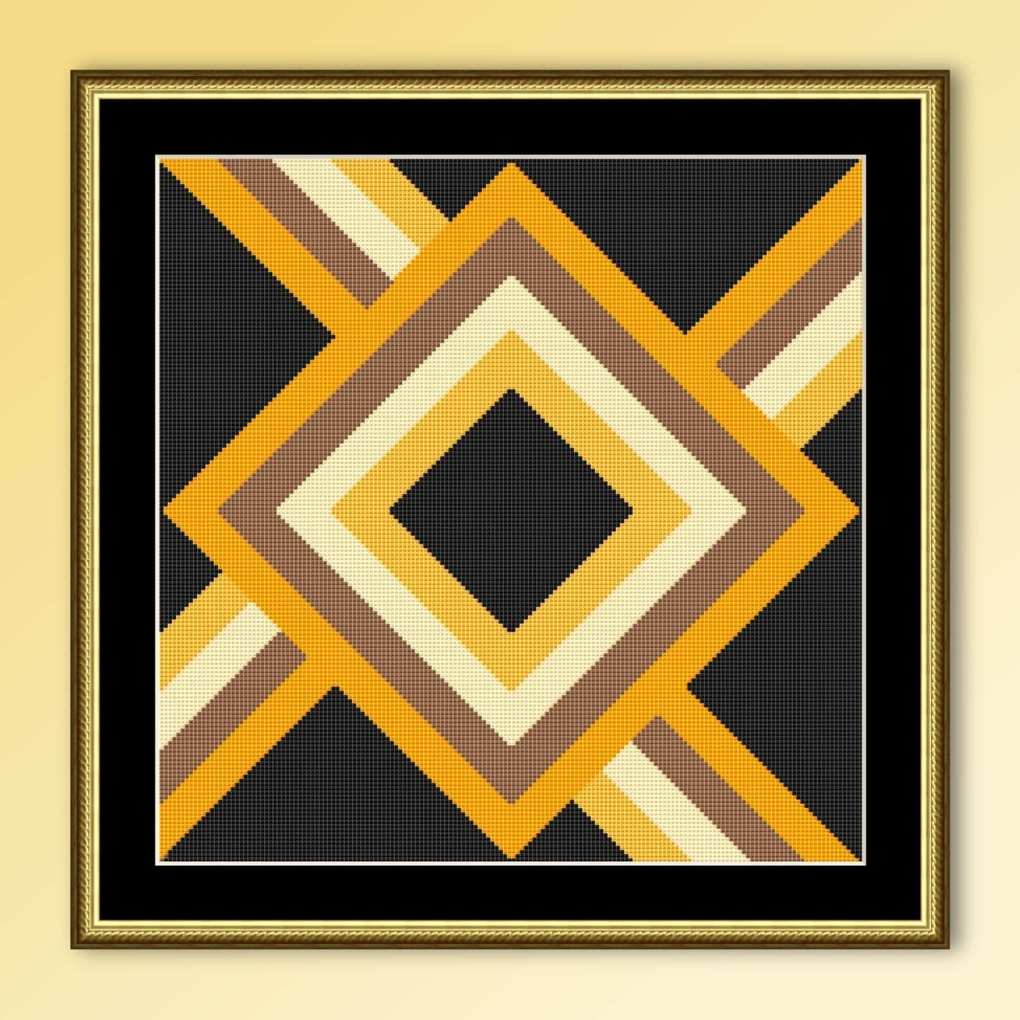 ファッション 通販 Cross Abstraction Geometric Stitch Download Instant Pattern, アート・デザイン・音楽