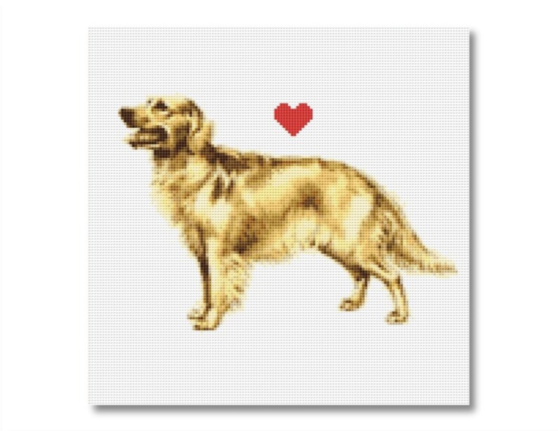GOLDEN RETRIEVER Cross Stitch Pattern Instant Download 400 Etsy