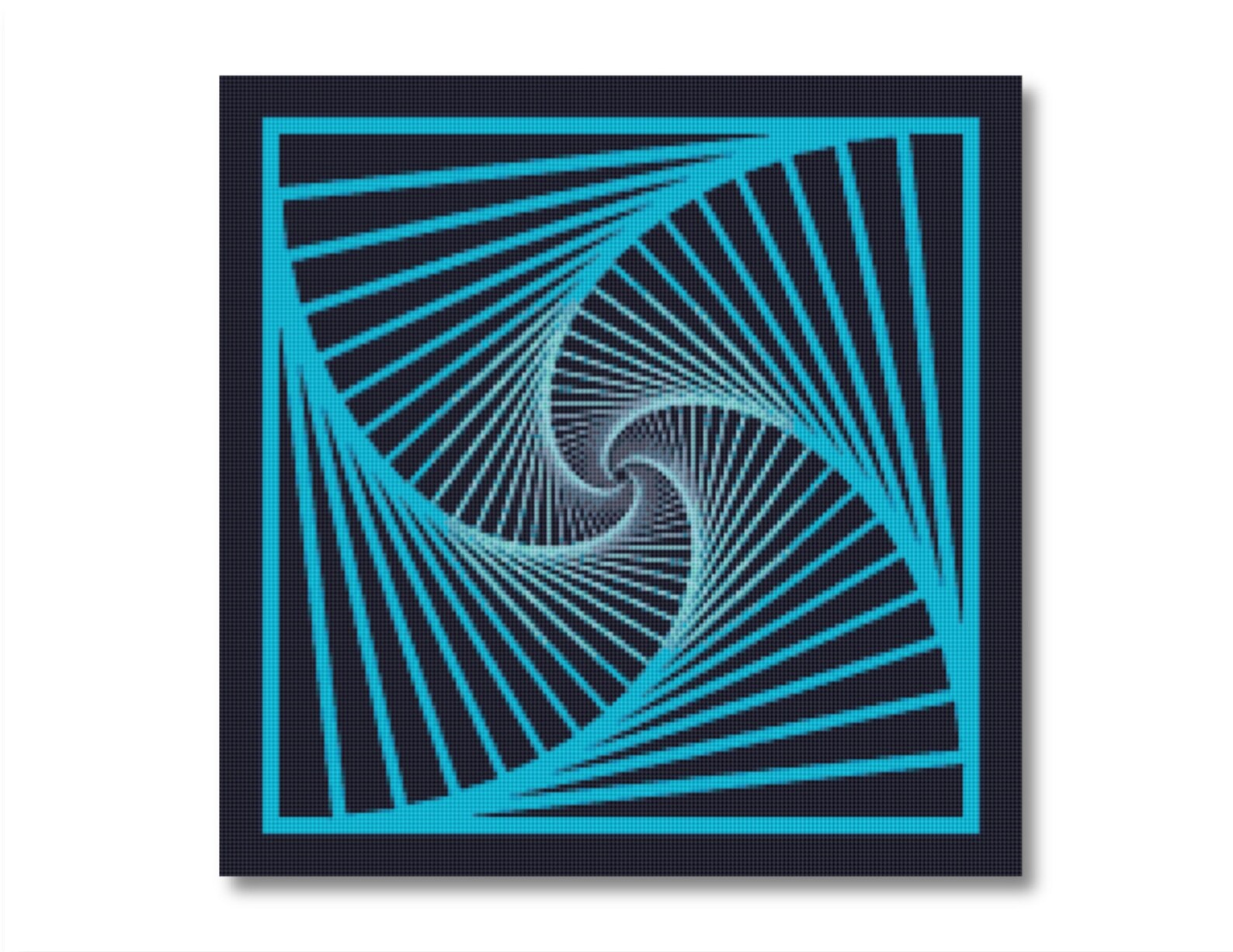 BLUE OPTICAL ILLUSION Cross Stitch Pattern Instant Download Etsy