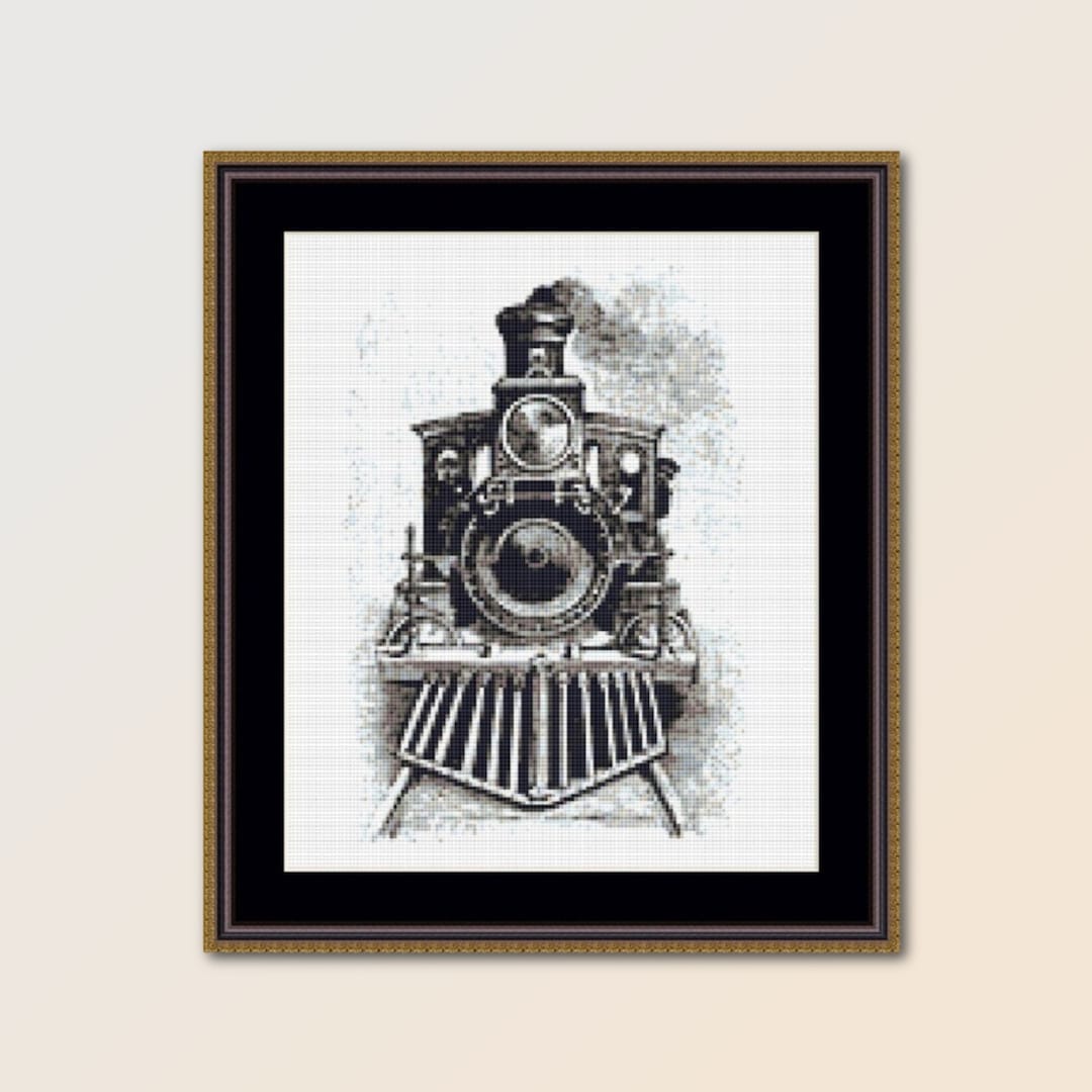 Steam Railroad Cross Stitch Pattern Instant Etsy