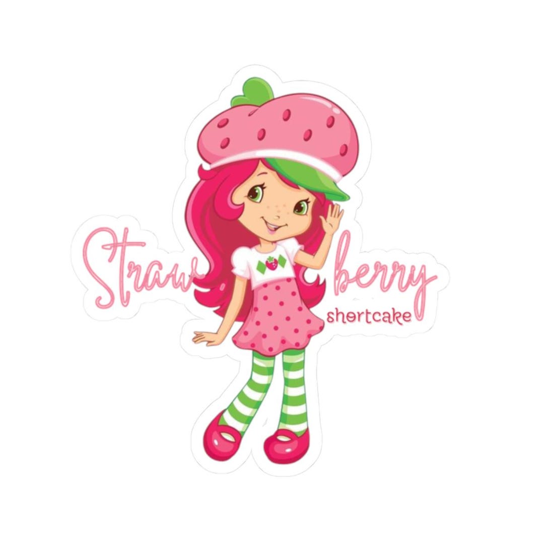 Strawberry Shortcake Kiss-cut Sticker. Cartoon Vintage Sticker. - Etsy