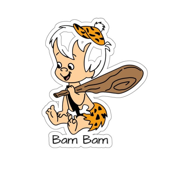 Bam Bam. Kiss-cut Sticker. the Flintstones. Cartoon. Gift - Etsy Australia Bam Bam. Kiss-cut Sticker. the Flintstones. Cartoon. Gift - Etsy Australia
